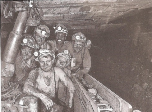 Miners At Calverton Pit Courtesy Of David Bell